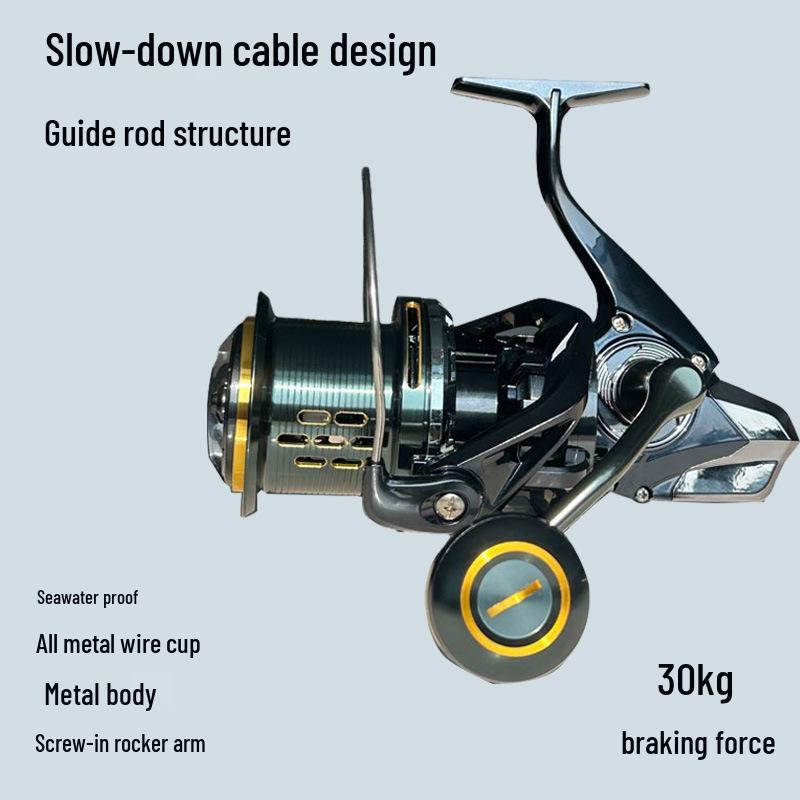 

All-Metal High-Strength Long-Cast Reel with Gapless Screw-In Handle and Ball Knob for Saltwater Fishing Model 9000