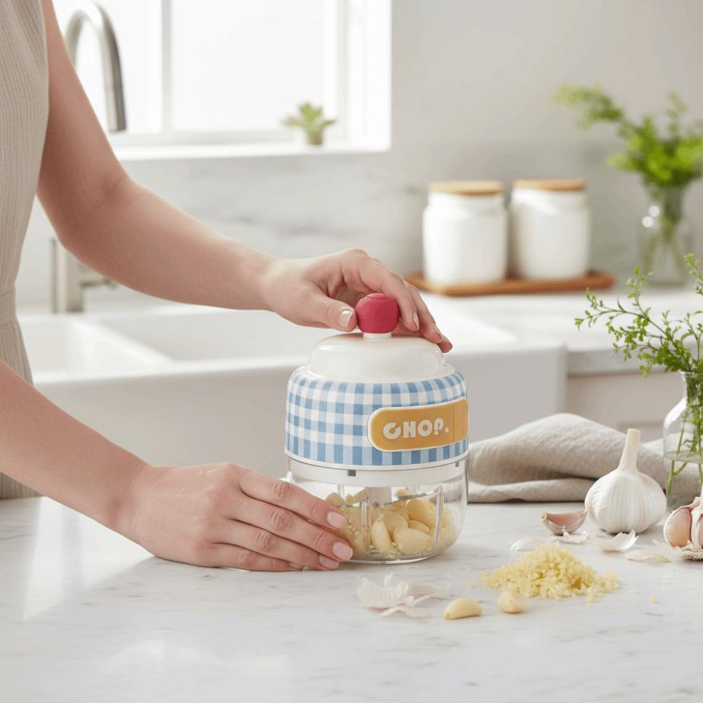 Detachable Electric Garlic Chopper Multifunctional Handheld Garlic Crusher Food Preparation
