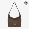 White Label Big Logo Suede Shoulder Bag Brown Nn2pr60m