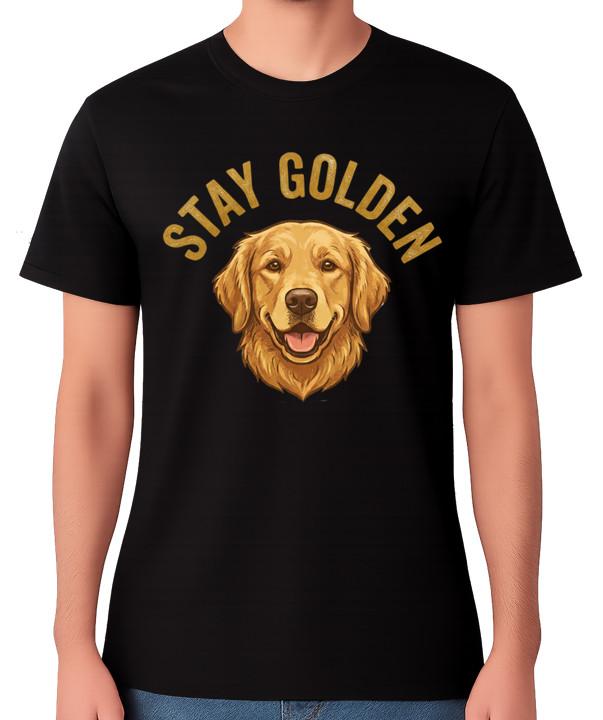 Stay Golden T-Shirt Golden Retriever Dog Lover Graphic Gift Unisex Tee S