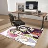 1pc Office Chair Mat - Demon Slayer Nezuko Kamado Pink Hair Decorative Rug for Home, Office, Living Room, Bedroom, Game Room & Dormitory - Non-Slip Ca