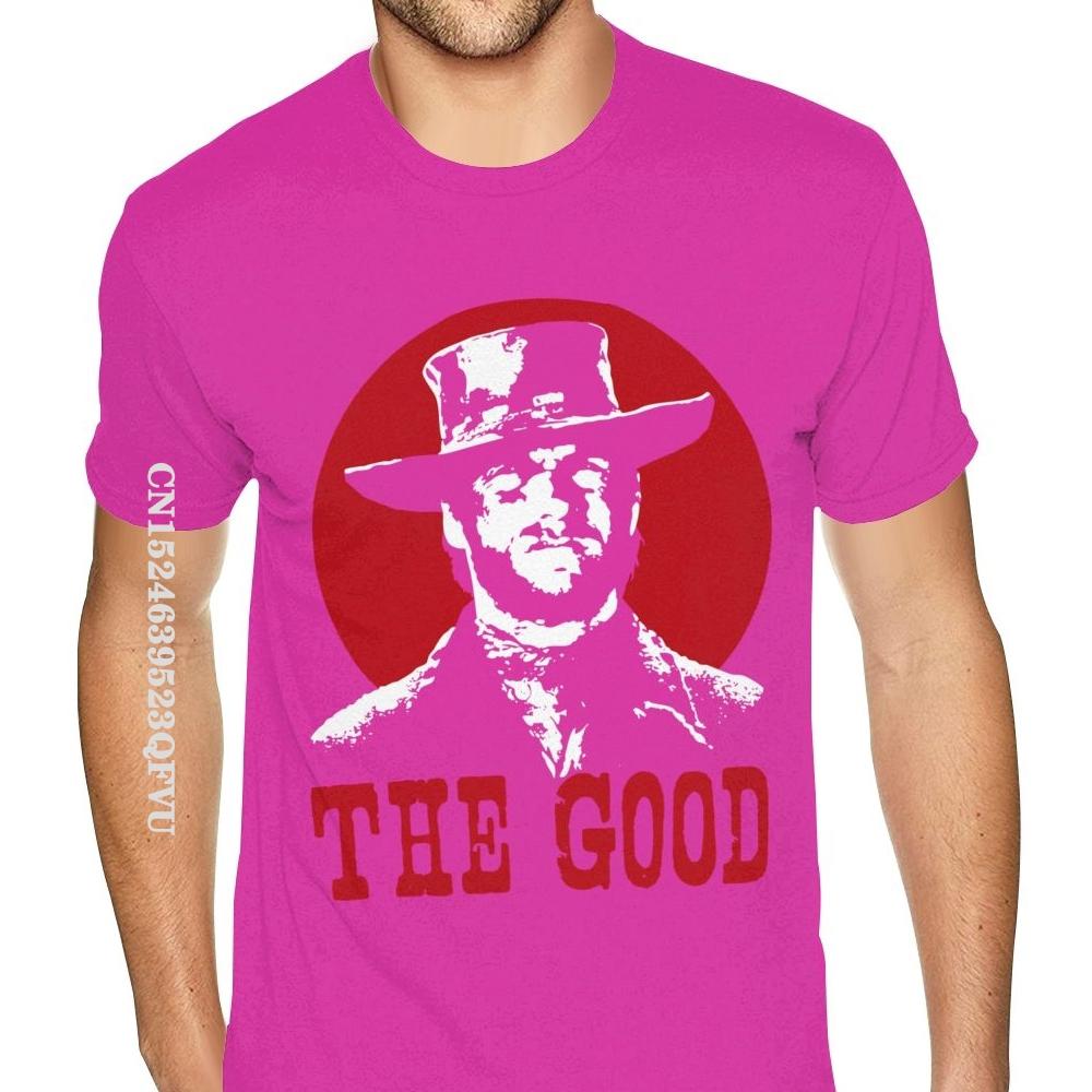 Geometric The Good The Bad And The Ugly Clint Eastwood Tee Shirts Tshirt Man Graphic Black Tees Shirt
