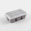 Silicone Ice Cubes Tray with Lid 6 Cubes Jelly Maker Frozen Molds Easy-Release for Whisky Cocktail Cola Baby Food and Drinks