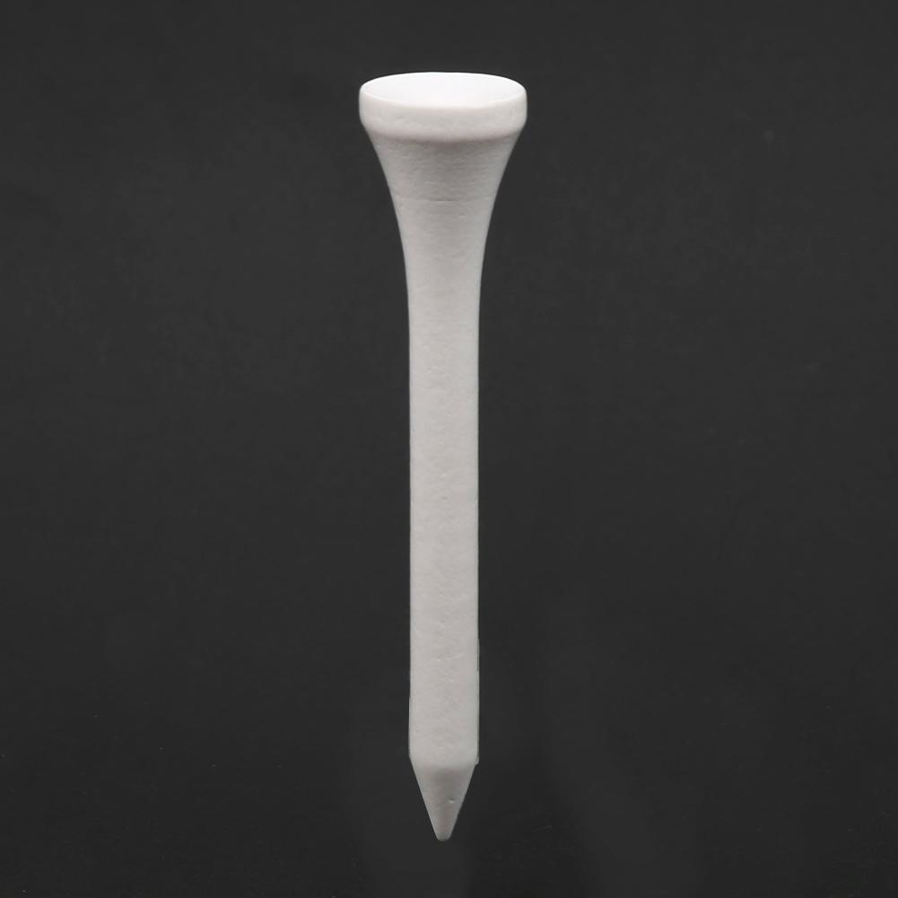 100Pcs Portable Wooden Wood Golf Ball Tees 54mm for Training Practicing White
