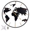 60Cm Wall Clock Round Hands Modern Simple Design Map Theme Decorative Hanging Decoration For The Living Room Study Dining Room