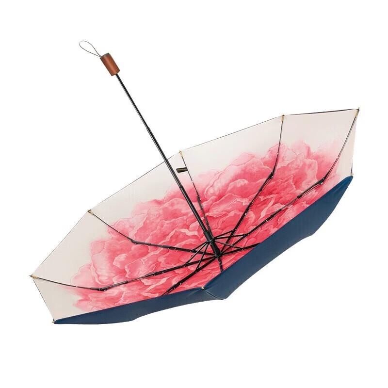 Beneunder Double-Layer Automatic Floral UV Protection Folding Umbrella