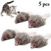 5Pcs/Pack Soft Plush Cat Toy Interactive Mice Mouse for Cats Funny Kitten Training Game Pet Supplies