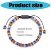 Handmade Multicolor Natural Stone Flying Disc Beaded Bracelet Lightweight Adjustable Jewelry For Women Men