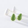 Pinkdudu Fashion 2 Color Melon Seed Stud Earrings Romantic Simple Creative Water Geometric Earring for Women PD1428