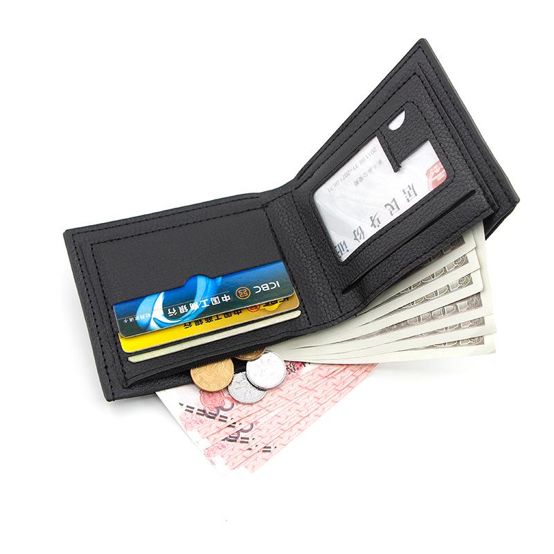 Men's Slim PU Leather Wallet with Coin Purse - Large Capacity Fashion Design