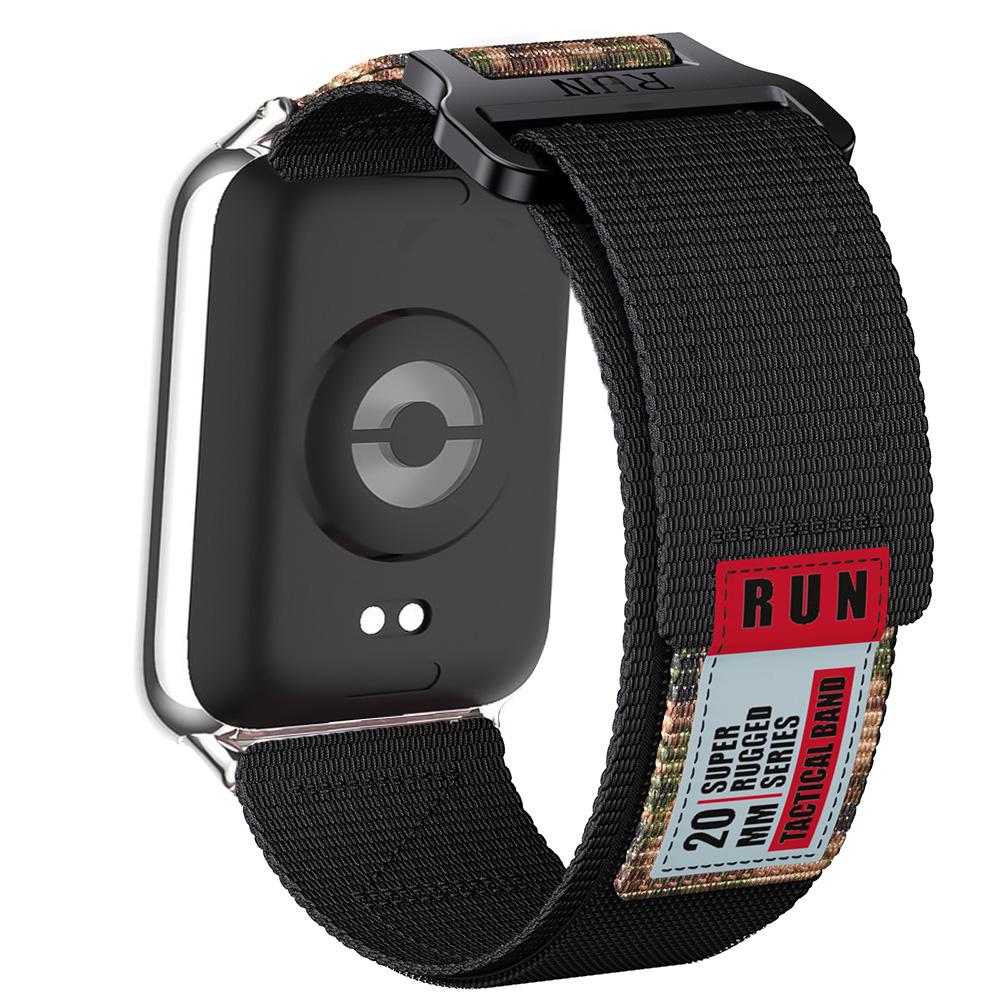 Cinturino Tattico in Nylon per Miband 9/8 pro Cinturino Sportivo per Xiaomi Redmi watch 4/5 Braccialetto di ricambio Elastico Traspirante