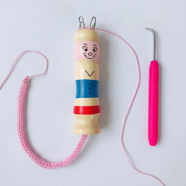Woodcraft Loom Rope Weaving Tool Sewing Accessory with Needle for Crafts