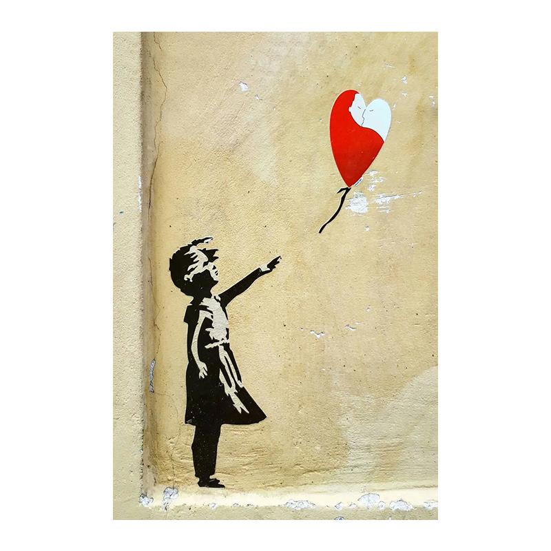 Banksy Girl with Balloon Graffiti Contemporary Print Poster Wall Canvas Art Sample Painting for Living Room Home Decor Cuadros