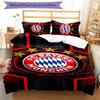 Set di biancheria da letto con motivo logo FC Bayern Monaco da 3 pezzi, set copripiumino include copripiumino e federe, decorazione perfetta per la camera da letto in ogni stagione e regalo