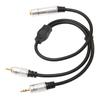 6.35mm To 3.5mm RCA Cable Female To Male Gold Plated Plug Socket Sound Splitter Cord 1.6ft