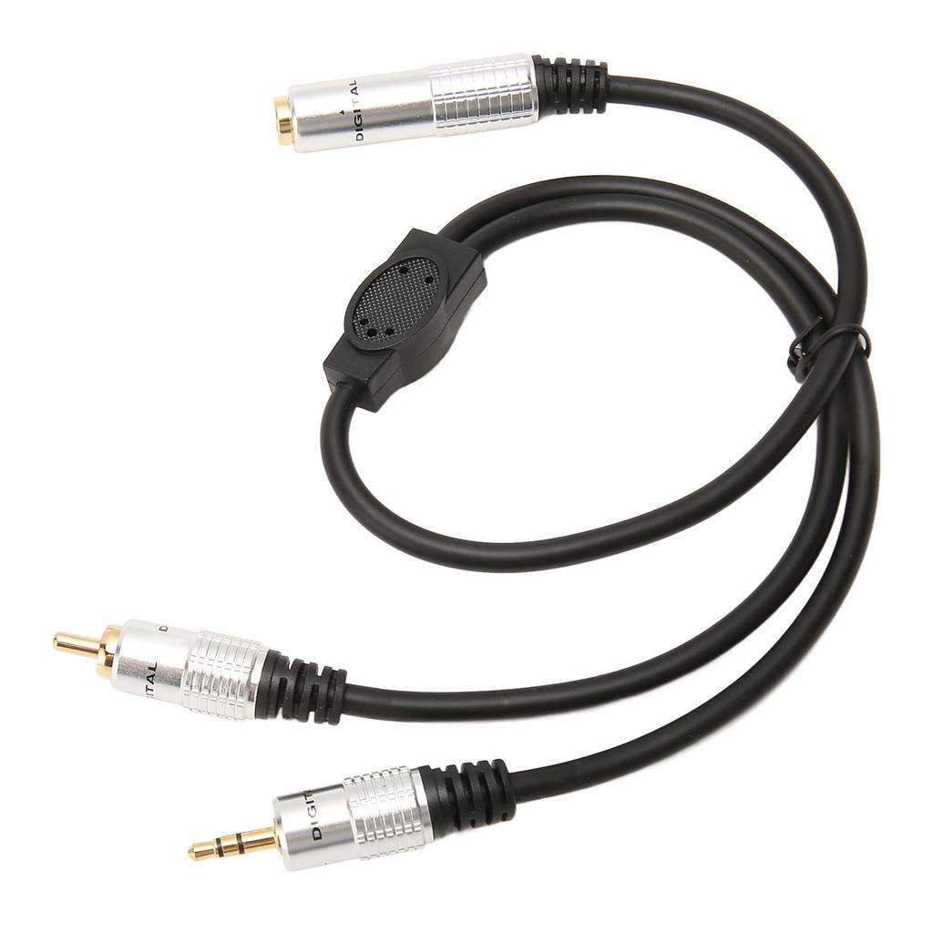6.35mm To 3.5mm RCA Cable Female To Male Gold Plated Plug Socket Sound Splitter Cord 1.6ft
