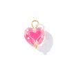 2 Pcs Resin Heart Valentine's Day Charms Enamel Hearts Dot 304 Stainless Steel Pendants Pendants For DIY Necklace 17mm x 12mm