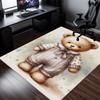 Adorable Teddy Bear In Overalls Cartoon Rug Fornursery Kids Roomsoft Plush Floormatchild Friendly Area Rug Crystal Velvet Carpet