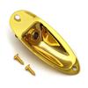 MAXCHEER Guitar Input Jack Socket Plate Output Loaded Boat Style Inch Electric Guitar Replacement Parts with Screws for Fender Stratocaster Stratcent