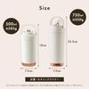 [MRG] Ceramic 3-Way Tumbler with Straw, 500ml, Vacuum Insulated, Expandable Straw, Coffee, Portable, Water Bottle, Mug, Spill-Proof, Direct Drinking,