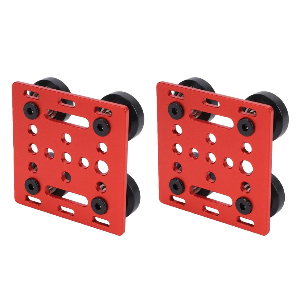 2 Pcs V Wheel Plate Gantry Rod Plate and 4 Solid POM Wheels for 2020 Aluminum Extrusion CNC 3D Printer