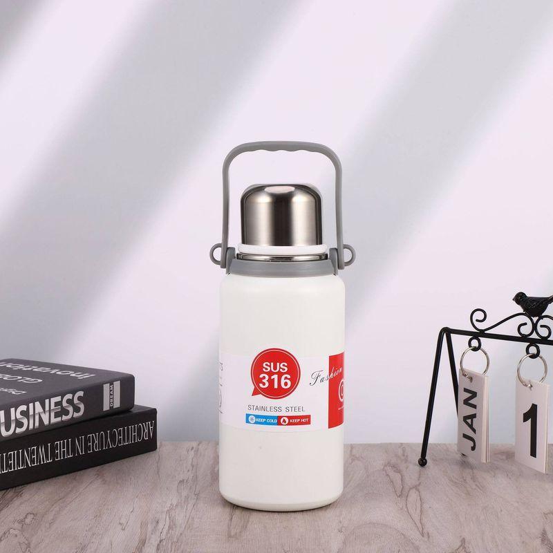 New Arrival 316 Stainless Steel Handle Pot Large Capacity Thermos Cup Outdoor Sports Bottle Portable Travel Pot Diamond Cup