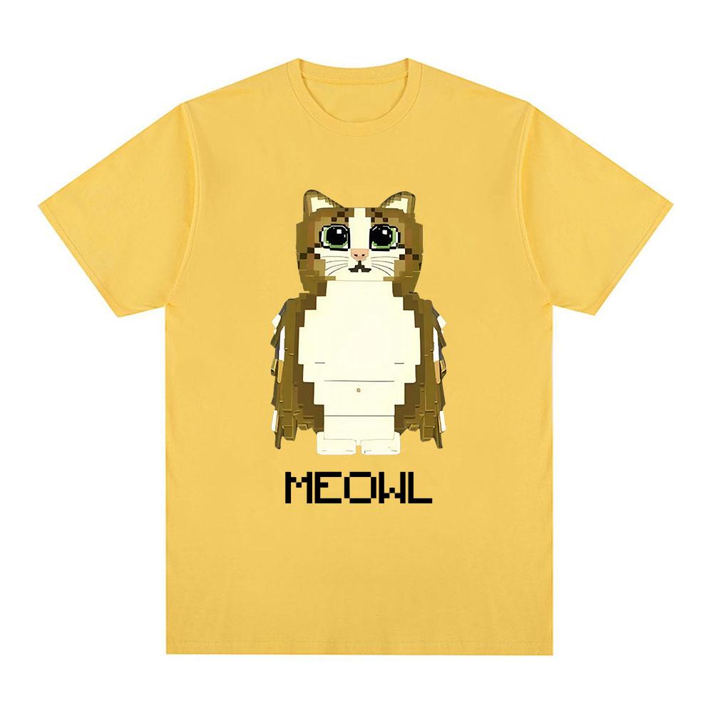 Meowl Cat Owl Funny Meme Graphic Tshirts Mens Women Clothing Fashion Harajuku Short Sleeves Tshirt Cotton Summer T Shirts