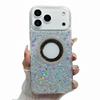 Electroplated edge drill hollow magnetic mobile phone case for Apple 17PROMAX trend 16 creative protective case 15/14