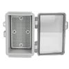 Distribution Box with Hinged Cover Mounting Plate Brackets IP67 Waterproof ABS Plastic Electrical En