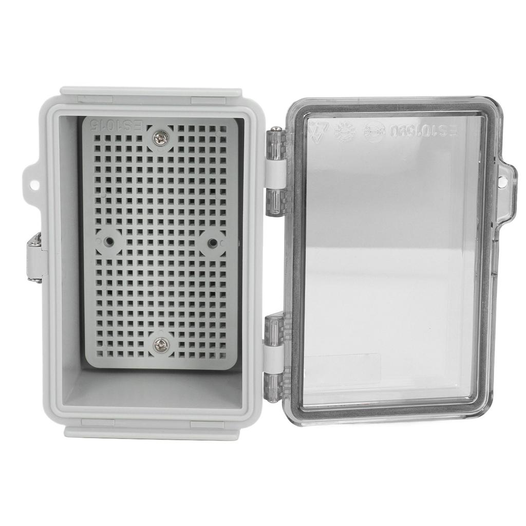 Distribution Box with Hinged Cover Mounting Plate Brackets IP67 Waterproof ABS Plastic Electrical En