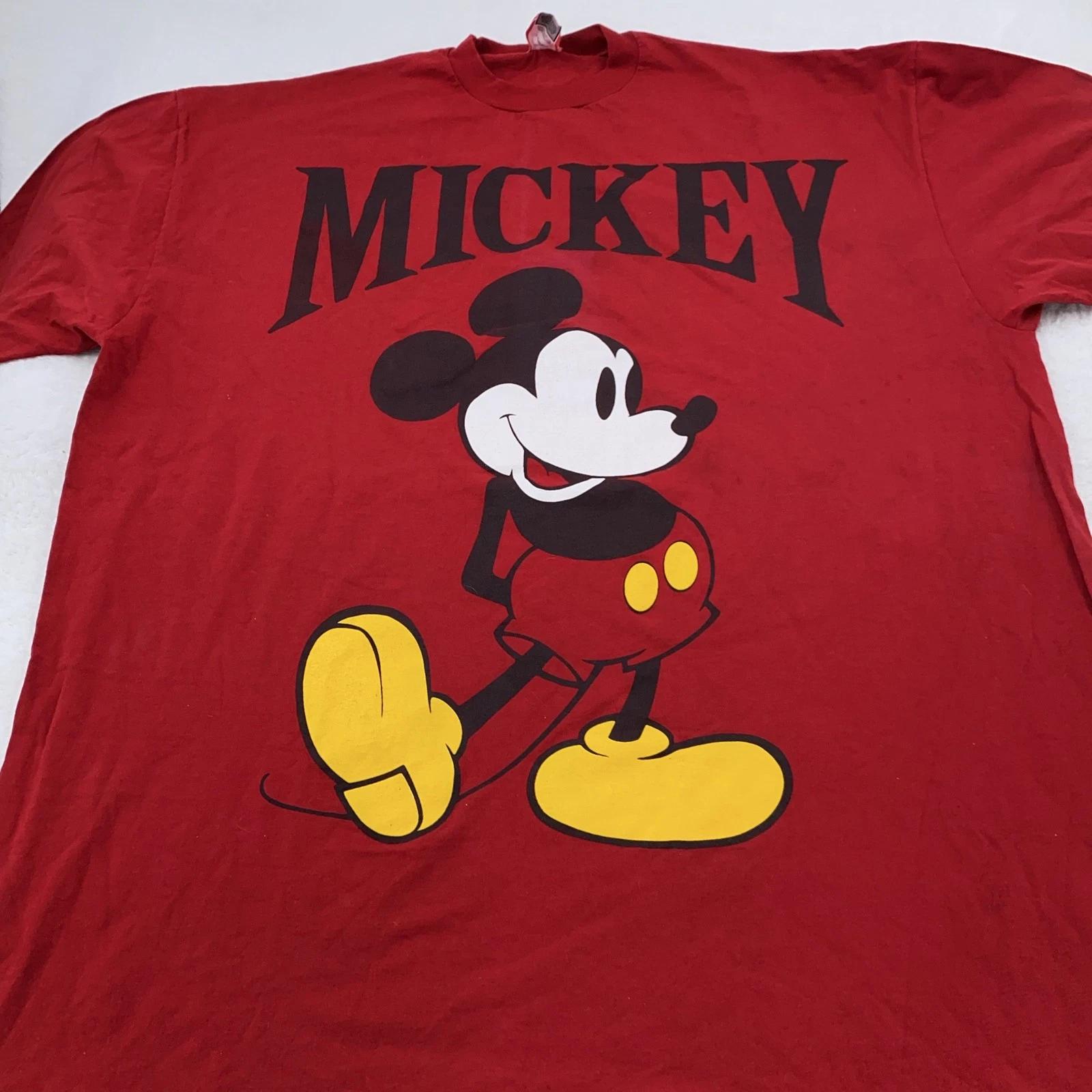 Vintage Mickey Mouse Shirt Mens XXXL LONG Disney Cartoon Tee Made USA 90s 4XL