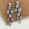 Copper-plated Real Gold Long Tassel Water Drop Zircon Stud Earrings High-end Sense Elegant and Exquisite Earrings Women's Light Luxury Fashion Earring