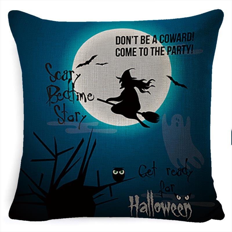 Throw Pillow Halloween Pillow Case Linen Car Cushion Sofa Pillow Case Nordic Style