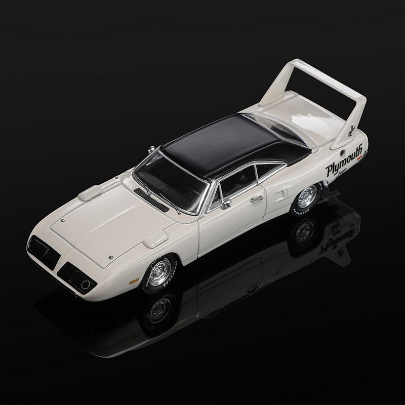 Avant Mirage 1:Modèle de voiture jouet moulé sous pression en alliage Plymouth Superbird 1964 white