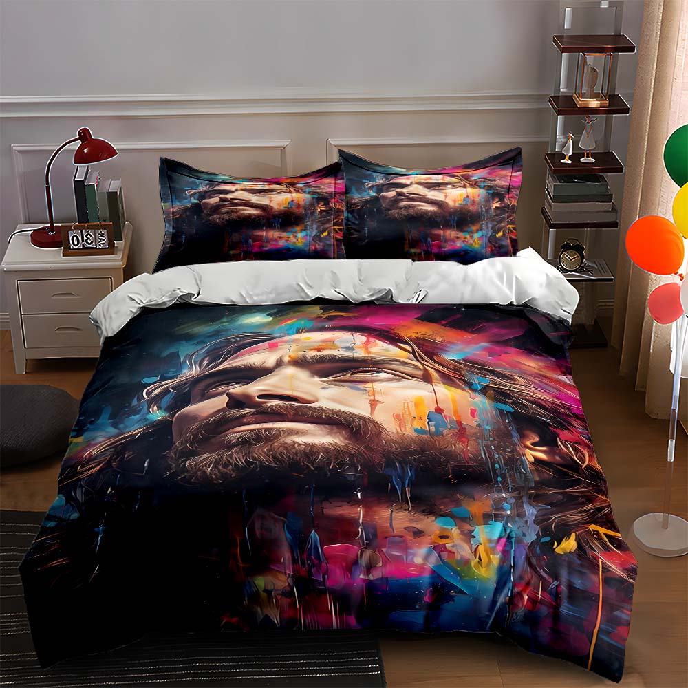 

Vivid artistic portrait Bedding Duvet cover sets Duvet covers Pillowcases gifts (1 * Duvet Cover 2 * Pillowcases, without duvet insert) 135x200cm