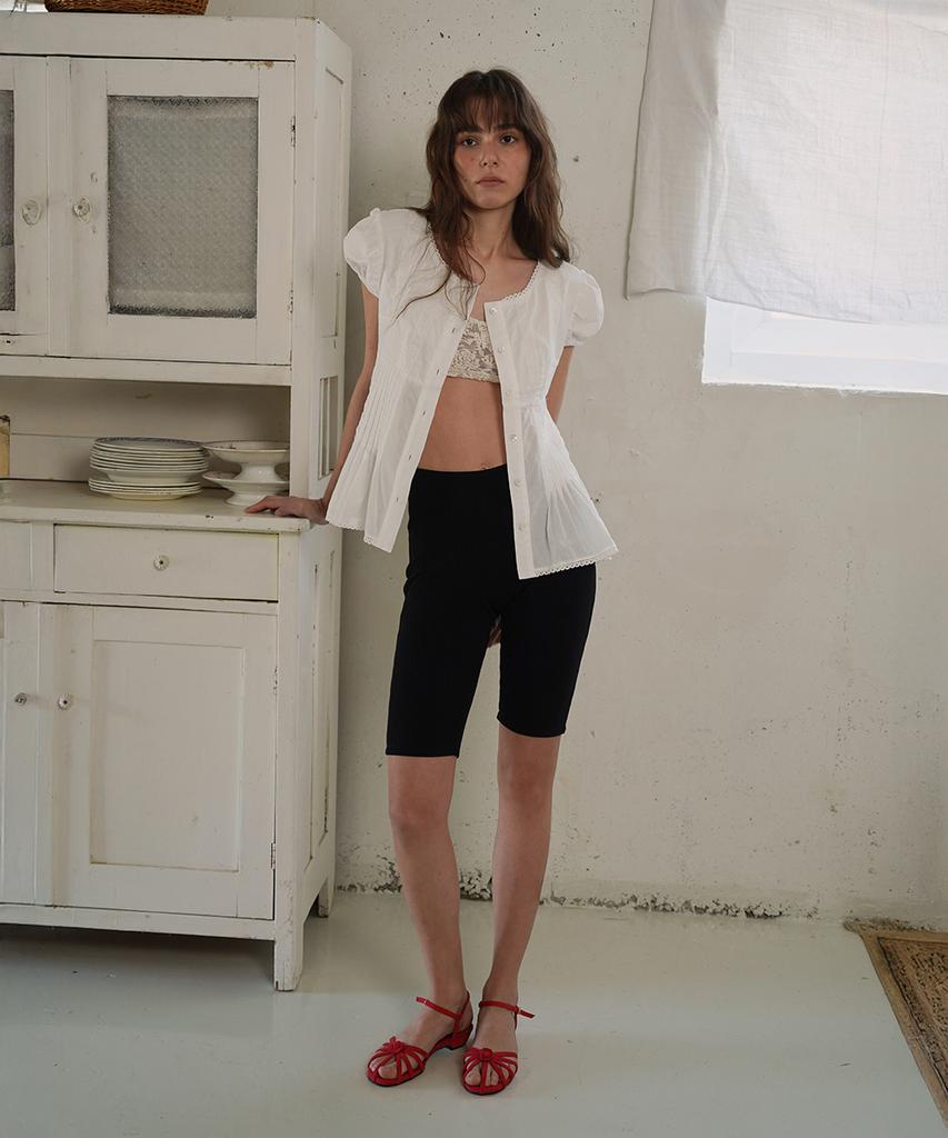 WITHOUT SUMMER Rib Biker Leggings_Black