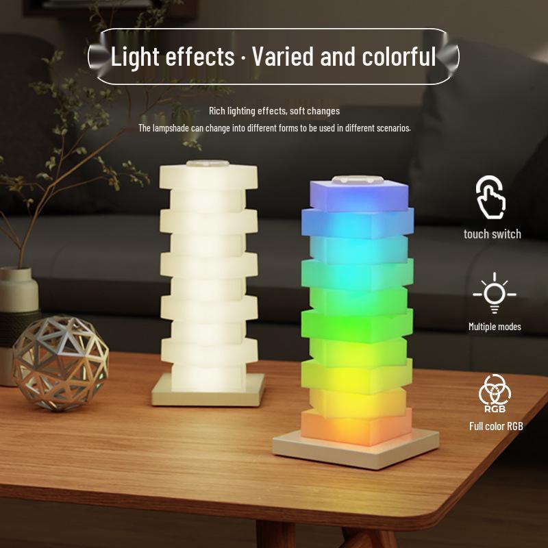 Multifunctional DIY Colorful Atmosphere Lamp with Wireless Charging