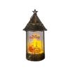 Christmas Decorative Electronic Candle with Christmas Tree Pattern, Party Night Light for Holiday Tabletop Decor