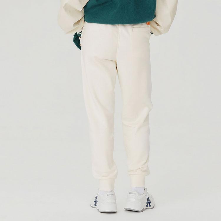 New MLB Knitted Sweatpants Unisex Cream 3APTB0124-46CRS