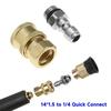 Connettore Rapido da 14 mm a 1/4 - Adattatore Parte per Lancia Schiuma Neve Ugello Spruzzatore Idropulitrice
