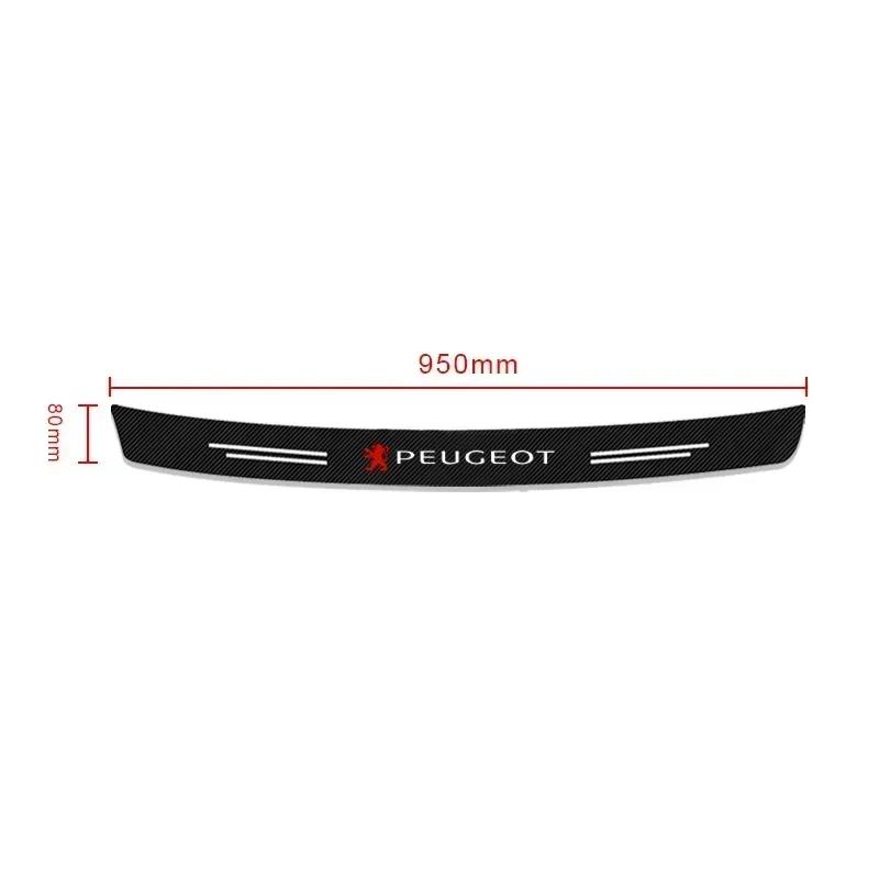 For Peugeot Carbon Fiber Car Rear Bumper Trunk Guard Protected Sticker For Peugeot 107 106 205 206 307 308 3008 207 208 407 508