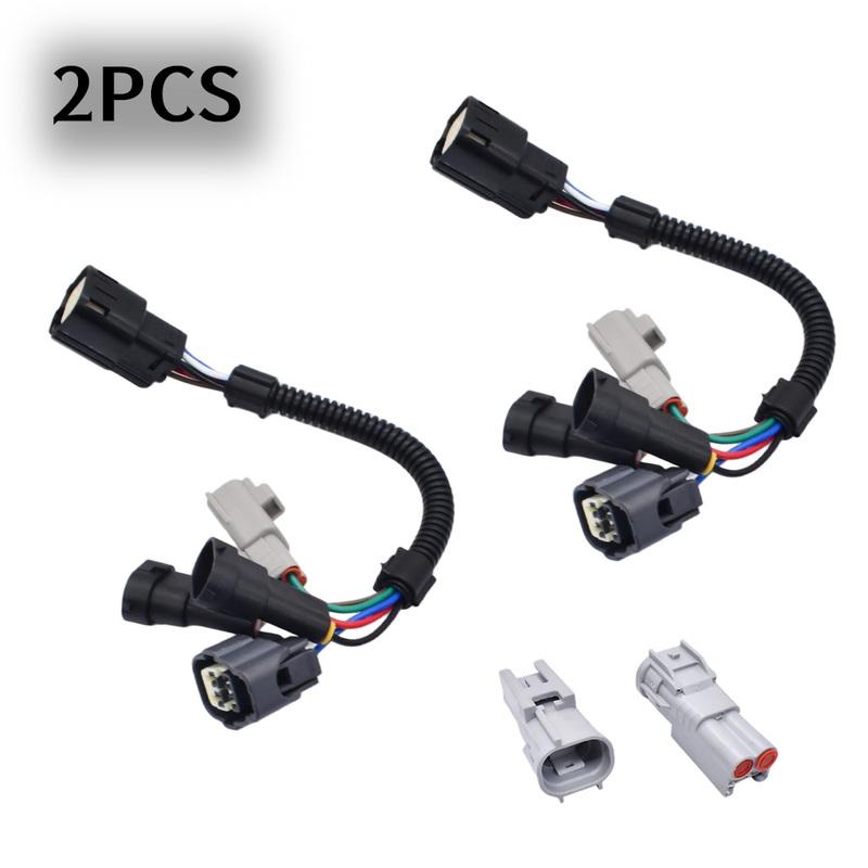 1 Pair Black Headlight Conversion P-N-P Wire Harness Adapters for Toyota Tacoma 2016-2023 Compatible Vehicle Fit