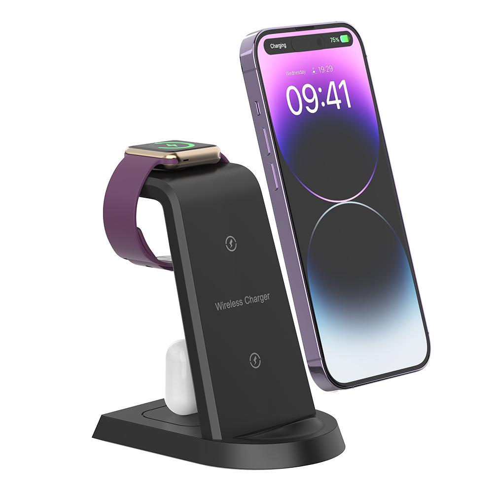 Multi-Device Wireless Charger and Stand for iPhone, AirPods, and Apple Watch