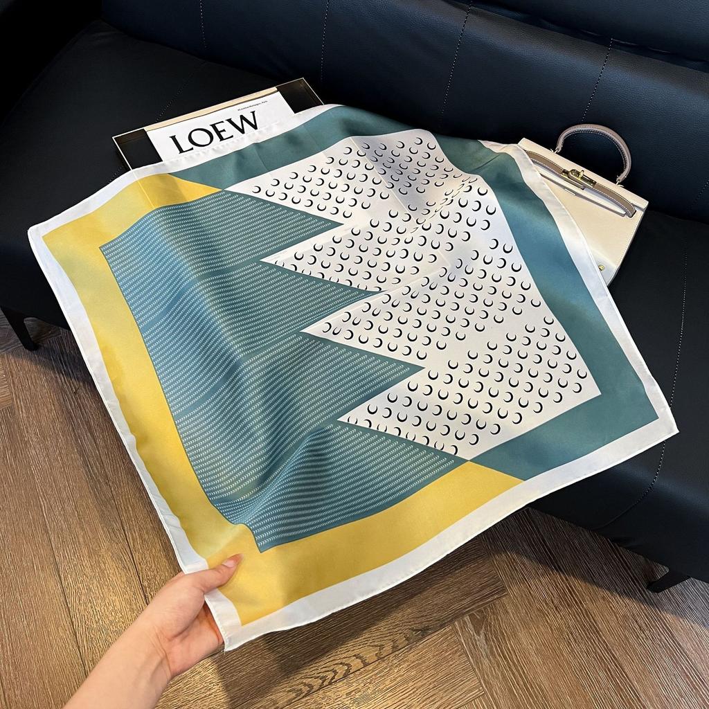 New artificial silk shell marine silk scarf 71cm square scarf professional scarf shawl scarf