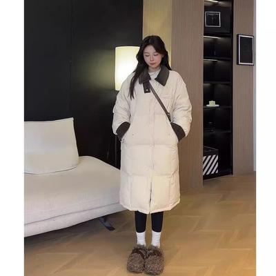 Cappotto Invernale in Velluto a Coste Ispessito Giacca Lunga in Cotone Calda e Ampia