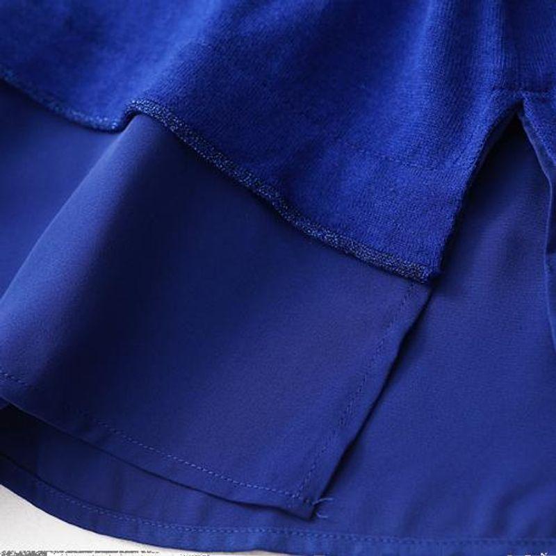 Export Export Bright Silk Chiffon Patchwork Pure Color Minimalist V Pullover Knitwear Women's Fall and Winter Long Sleeves Bottoming Shirt