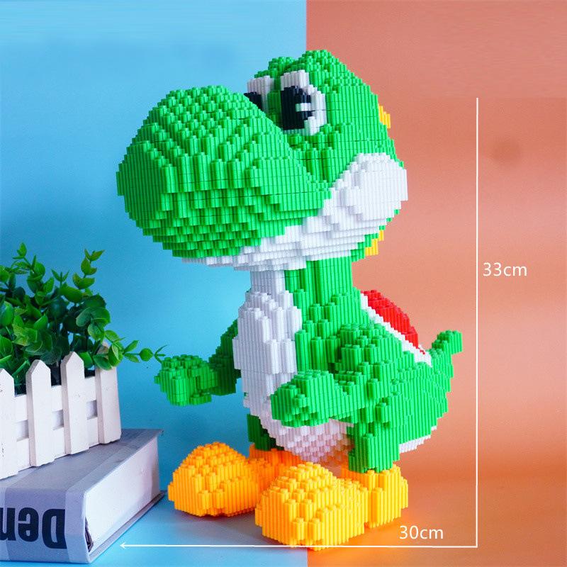 New Cartoon Mini Dinosaur Bearbrick Model Kids Toys DIY Assembled Small Building Block Micro Bricks Christmas Birthday Gift