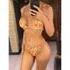 New Flowers Printed Ruffled Brazilian Bikini Women Swimwear Female Swimsuit Two-pieces Bikini Set Bather Bathing Suit Swim