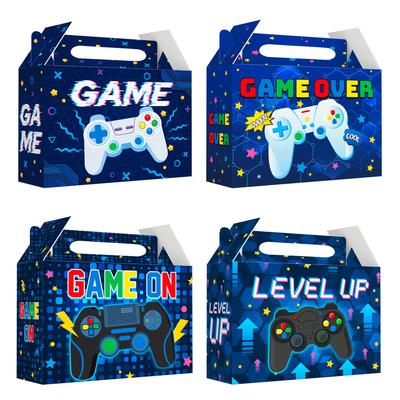 Caixas de lembrancinhas para festa de videogame, conjunto de 24 caixas de presente para videogame - Caixa de lembrancinhas para festa com tema de videogame Caixa de doces para decorações de festa de aniversário de videogame