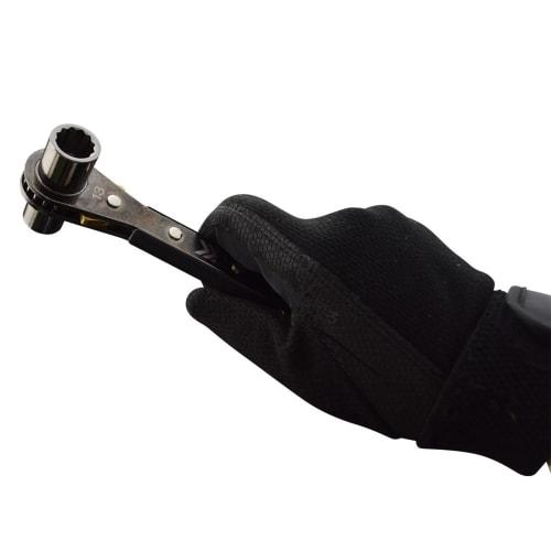 Fujiya Plate Ratchet Wrench, Black and Gold, 146mm, FRS-11-BG